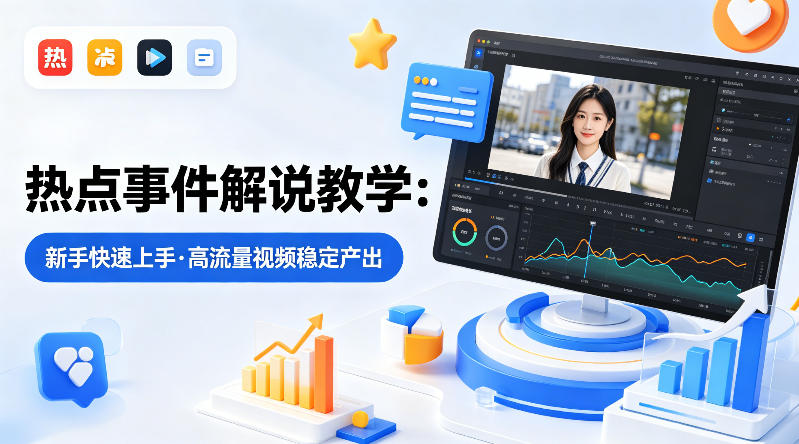 某大V的热点事件解说教学，新手也能快速上手，稳定产出高流量解说视频-优优云网创