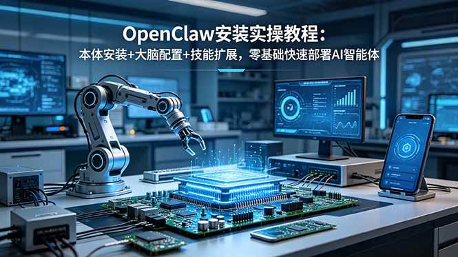 （18982期）OpenClaw安装实操教程：本体安装+大脑配置+技能扩展，零基础快速部署AI智能体-优优云网创