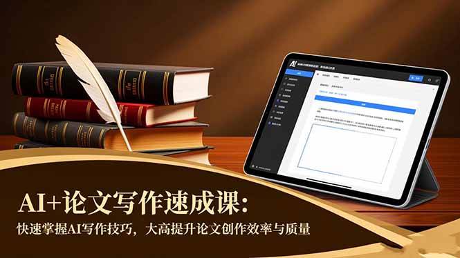 （16568期）AI+论文写作速成课：快速掌握AI写作技巧，大幅提升论文创作效率与质量-优优云网创