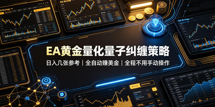 EA黄金量化量子纠缠策略，日入几张，全自动賺美金，全程不用手动操作！【揭秘】-优优云网创