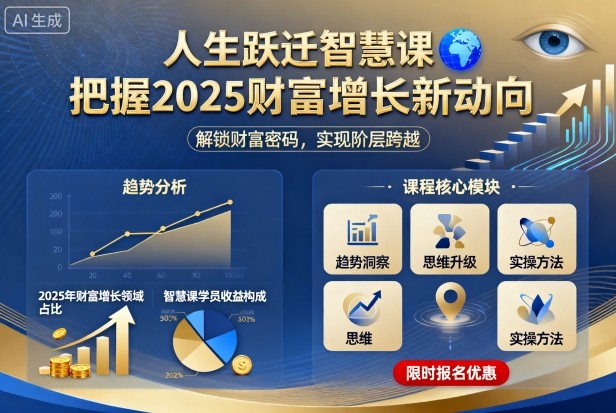 人生跃迁智慧课，把据2025财富增长新动向-优优云网创