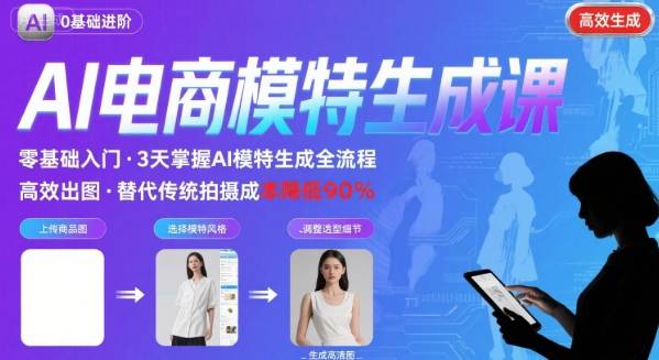 AI模特进阶课程,0基础高效生成逼真电商模特图-优优云网创