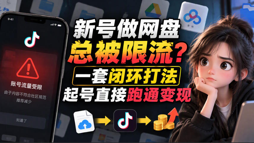 小白新号过限流：别发链先养号，12步SOP直接抄-优优云网创
