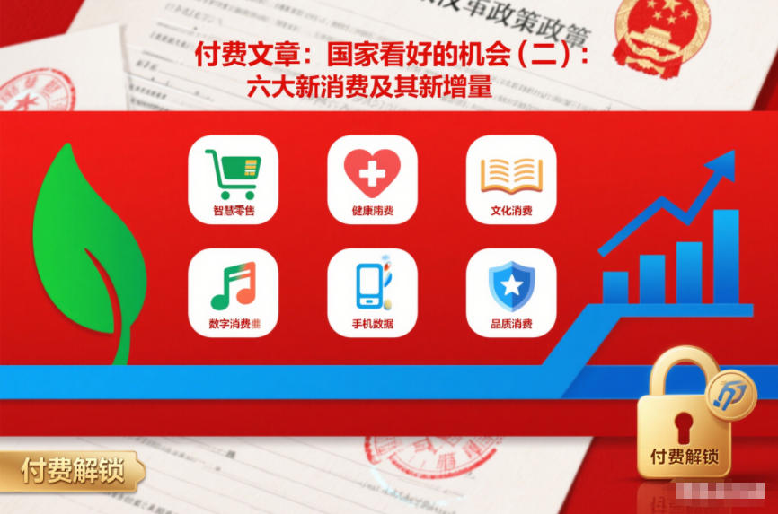 付费文章:国家看好的机会(二):六大新消费及其新增量-优优云网创