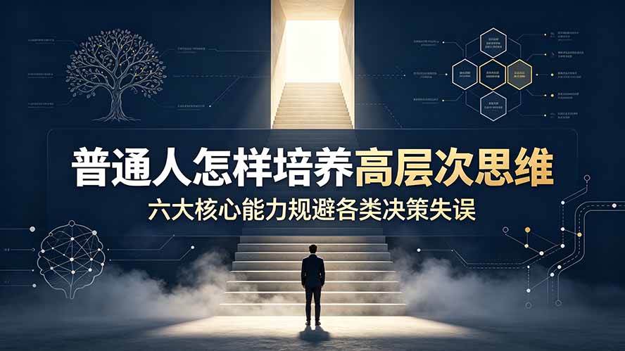 （19479期）付费文章：普通人怎样培养高层次思维，六大核心能力规避各类决策失误-优优云网创