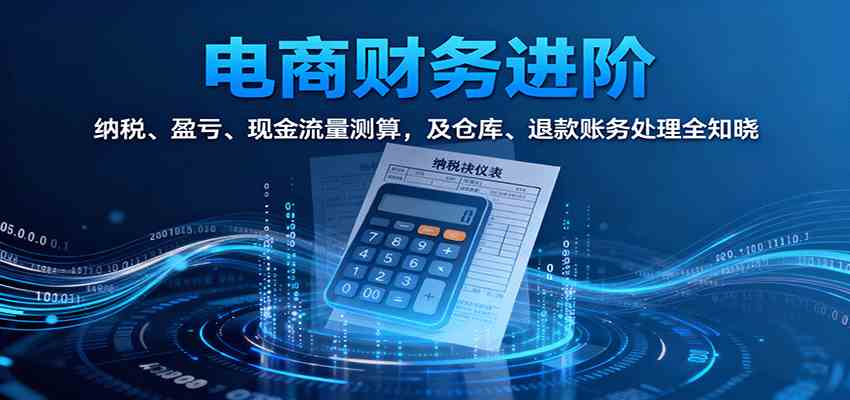 电商财务进阶：纳税、盈亏、现金流量测算，及仓库、退款账务处理全知晓-优优云网创