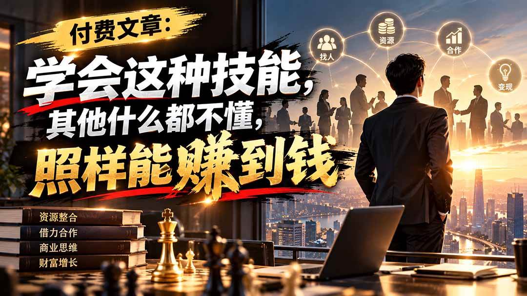 （20920期）付费文章：学会这种技能，其他什么都不懂，照样能賺到钱-优优云网创
