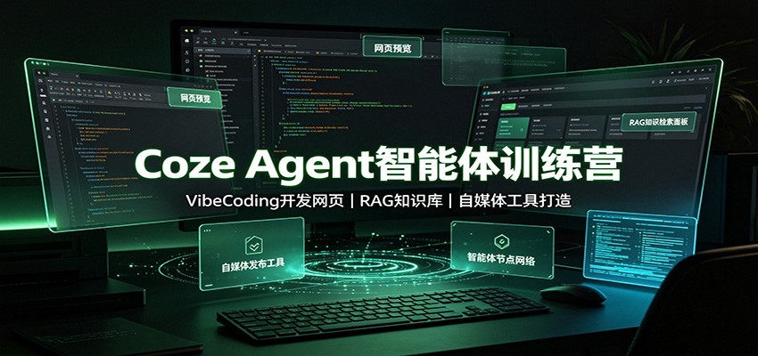 Coze Agent智能体训练营：VibeCoding开发网页，RAG知识库，自媒体工具打造-优优云网创