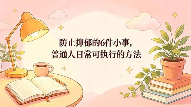 （18385期）付费文章：防止抑郁的6件小事，普通人日常可执行的方法-优优云网创