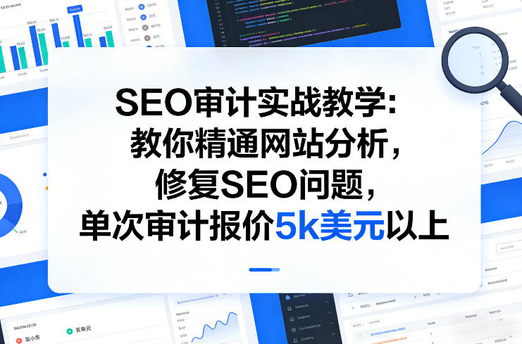SEO审计实战教学：教你精通网站分析，修复SEO问题，单次审计报价5k美元以上-优优云网创