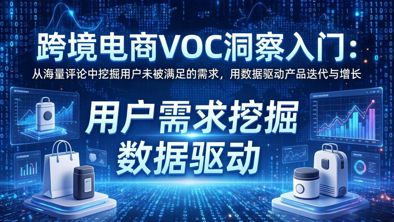 （17796期）跨境电商VOC洞察入门：从海量评论中挖掘用户未被满足的需求，用数据驱动产品迭代与增长-优优云网创