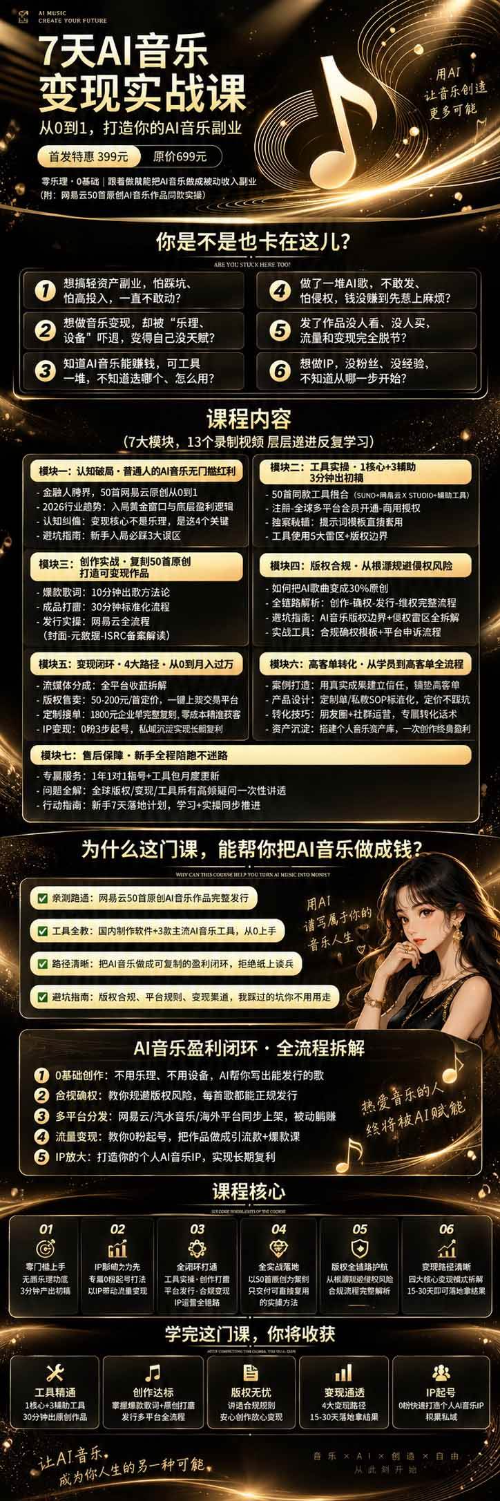 (20442期)AI音乐创作变现营:零乐理掌握工具、歌词、人声、版权、发行及0粉起号变现,50—200元/首+月收益10000+ (20442期)AI音乐创作变现营:零乐理掌握工具、歌词、人声、版权、发行及0粉起号变现,50—200元/首+月收益10000+