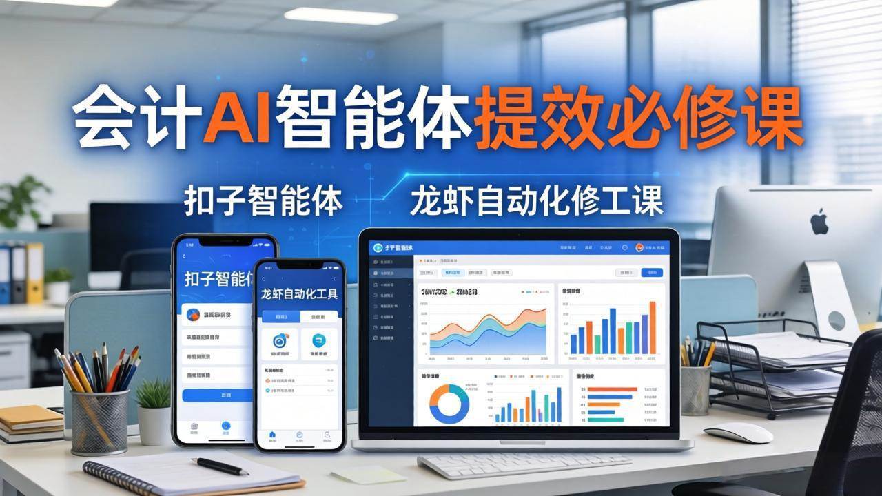 （18151期）财务会计AI智能体提效必修课：扣子智能体+龙虾自动化+报表分析，一站式提升财务工作效率-优优云网创