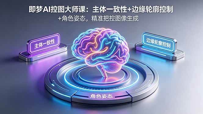(18619期)即梦AI控图大师课:主体一致性+边缘轮廓控制+角色姿态,精准把控图像生成-优优云网创