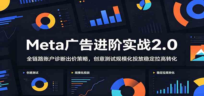 Meta广告进阶实战2.0:全链路账户诊断出价策略,创意测试规模化投放稳定拉高转化-优优云网创