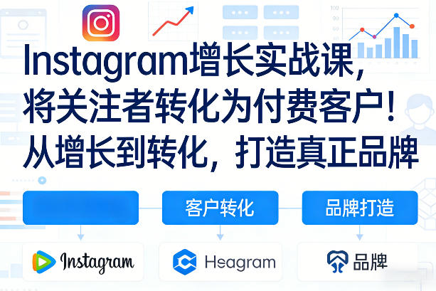 Instagram增长实战课，将关注者转化为付费客户！从增长到转化，打造真正品牌（双语字幕）-优优云网创