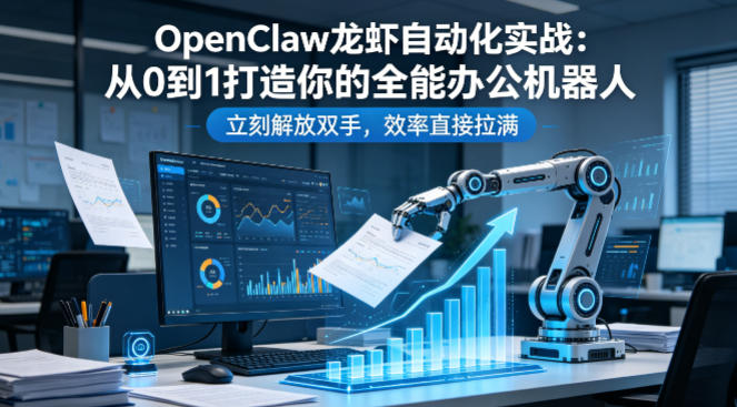 OpenClaw龙虾自动化实战：从0到1打造你的全能办公机器人，立刻解放双手，效率直接拉满-优优云网创