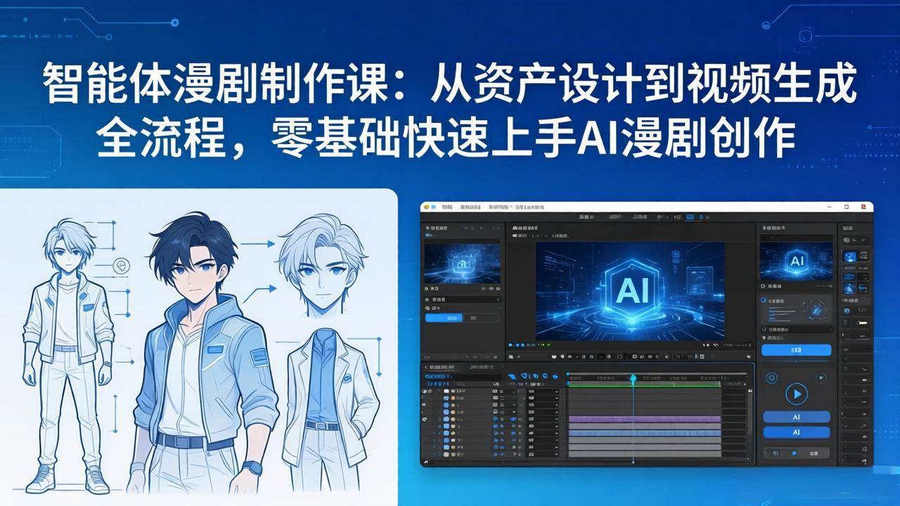 （17709期）智能体漫剧制作课：从资产设计到视频生成全流程，零基础快速上手AI漫剧创作-优优云网创