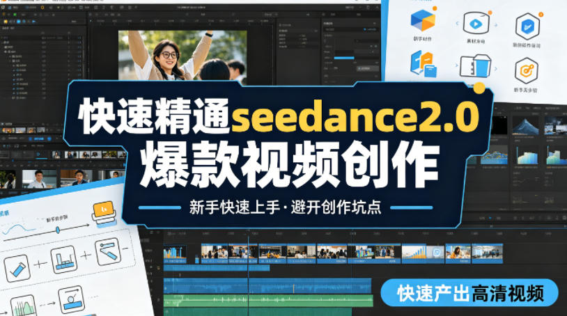 快速精通seedance2.0爆款视频创作，快速产出高清视频，避开大量创作坑点，新手也能快速上手-优优云网创