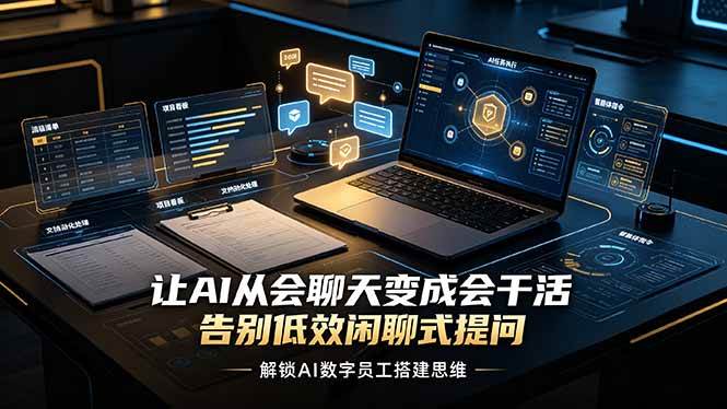 （19130期）让AI从会聊天变成会干活，告别低效闲聊式提问，解锁AI数字员工搭建思维-优优云网创