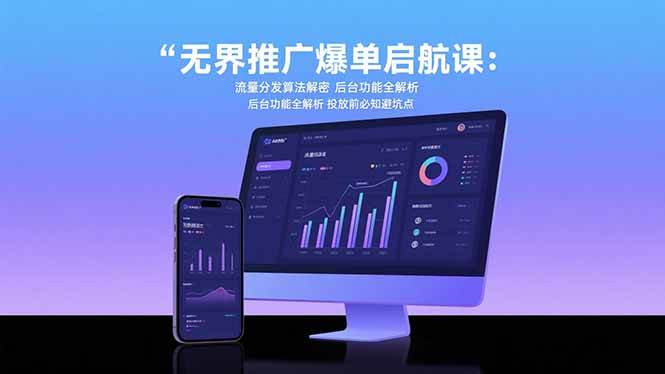 （15567期）无界推广爆单启航课：流量分发算法解密 后台功能全解析 投放前必知避坑点-优优云网创