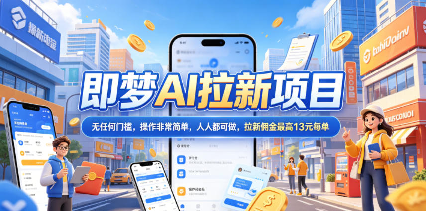 2026年即梦AI拉新项目最新玩法，无任何门槛，操作非常简单，人人都可做，拉新佣金最高13米每单（更新08月07日）-优优云网创