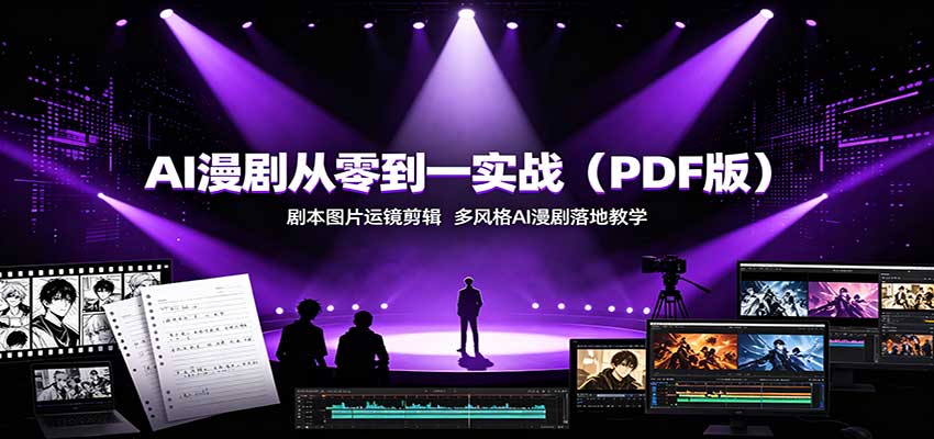 AI漫剧从零到一实战（PDF版）：剧本图片运镜剪辑，多风格AI漫剧落地教学-优优云网创