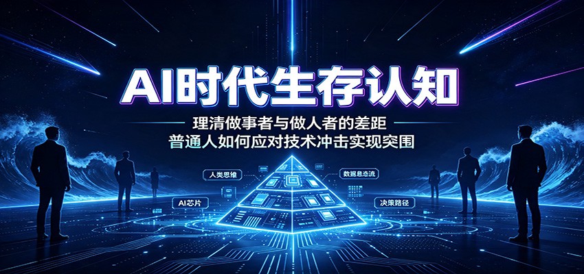 AI时代生存认知：理清做事者与做人者的差距，普通人如何应对技术冲击实现突围-优优云网创