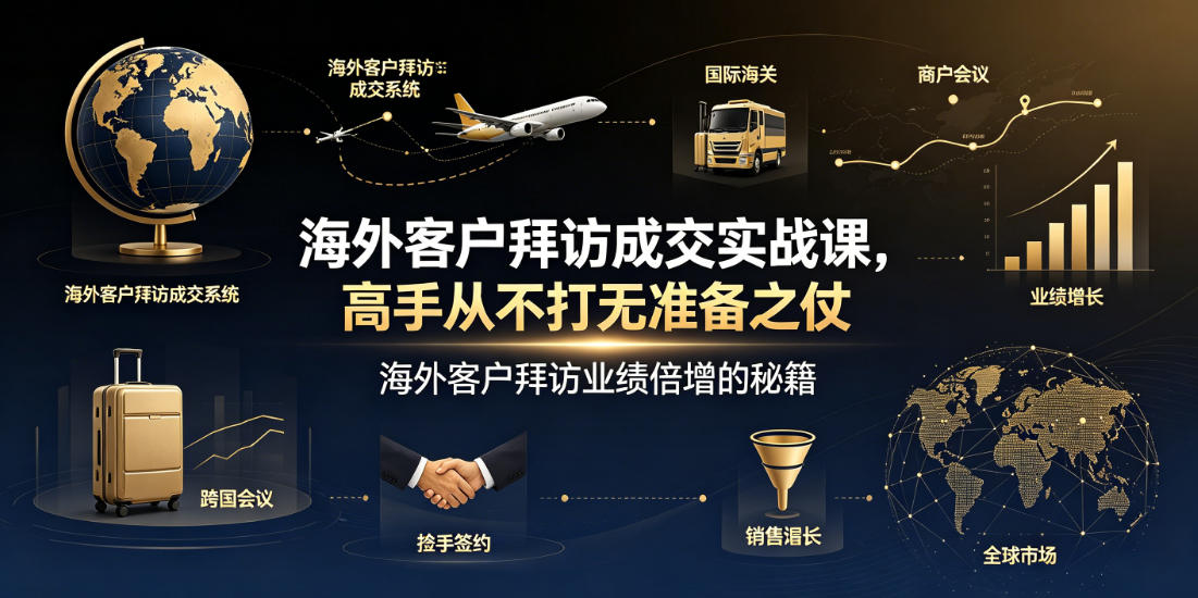 海外客户拜访成交实战课，高手从不打无准备之仗，海外客户拜访业绩倍增的秘籍-优优云网创