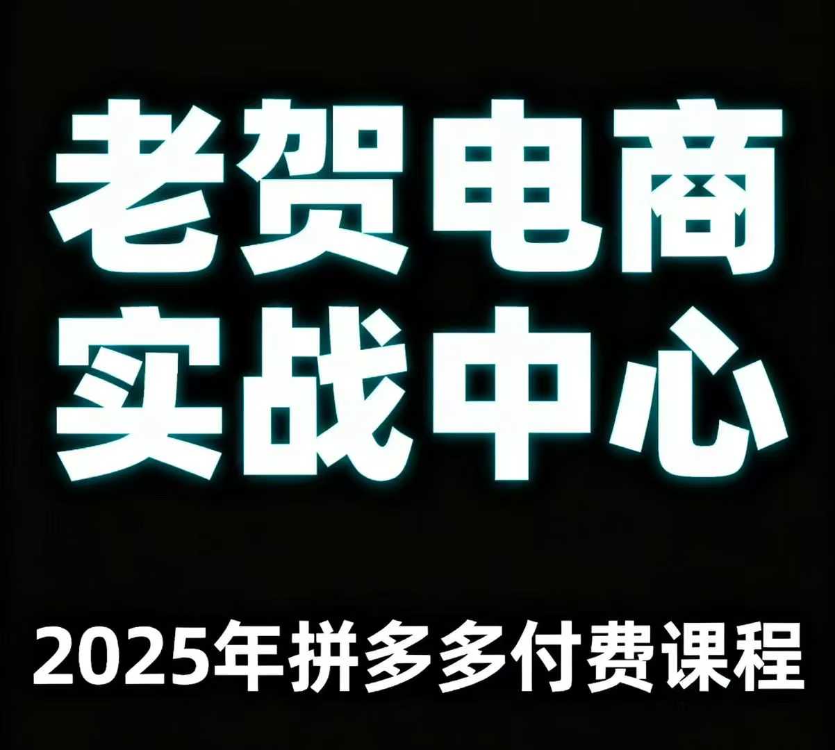 老贺电商2025年拼多多付费课程，用通俗易懂的方法告诉你多多怎么玩-优优云网创