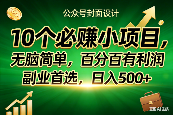 （17694期）10个必赚小项目，无脑简单，百分百有利润，副业首选，日入400+-优优云网创