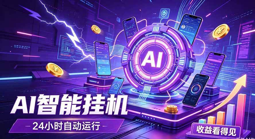 （19755期）AI智能广告挂机，躺赚新模式 设备托管运行，解放双手持续变现-优优云网创