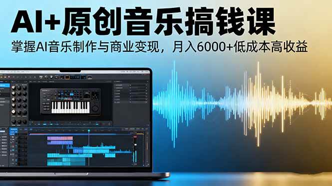 （16324期）AI+原创音乐搞钱课：掌握AI音乐制作与商业变现，月入6000+低成本高收益-优优云网创