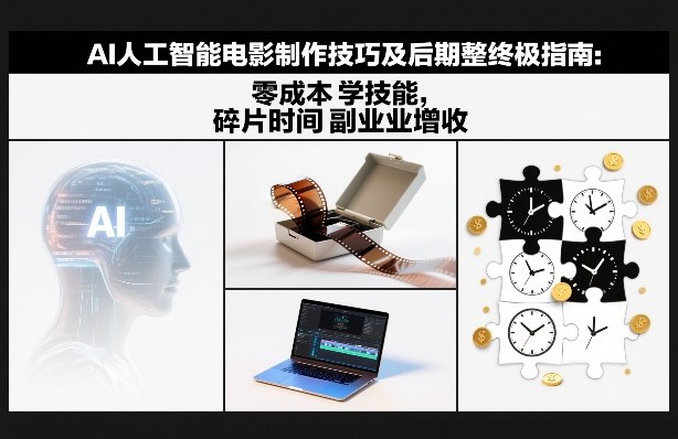 AI人工智能电影制作技巧及后期完整终极指南:零成本学技能,碎片时间副业增收-优优云网创