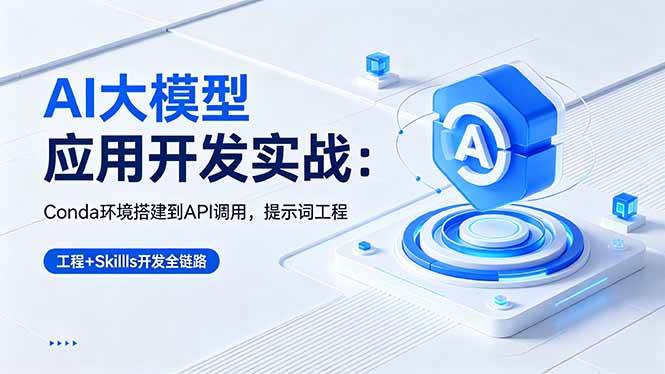 （18518期）AI 大模型应用开发实战：Conda环境搭建到API调用，提示词工程+Skills开发全链路-优优云网创