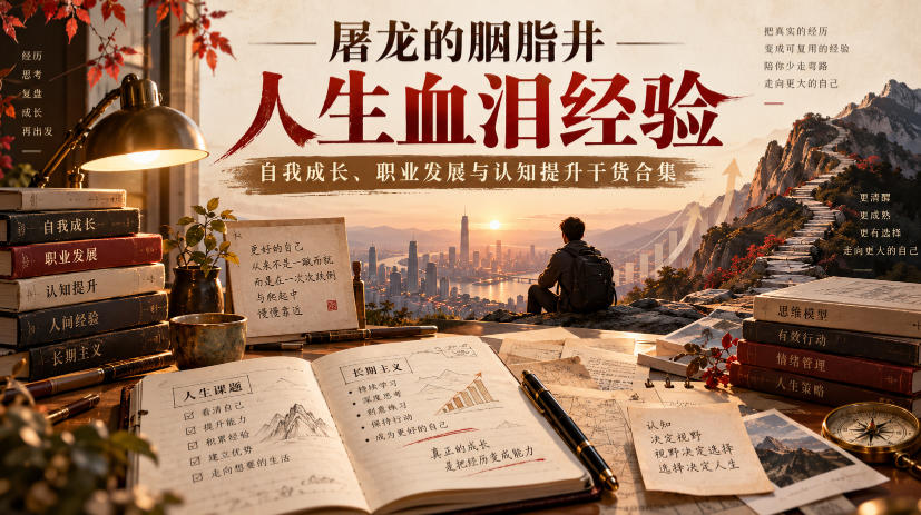 屠龙的胭脂井人生血泪经验｜自我成长、职业发展与认知提升干货合集【文档】-优优云网创