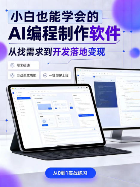 手把手教会你ai编程制作软件到变现全路径，零基础小白轻松上手，从找需求到开发落地变现【揭秘】-优优云网创
