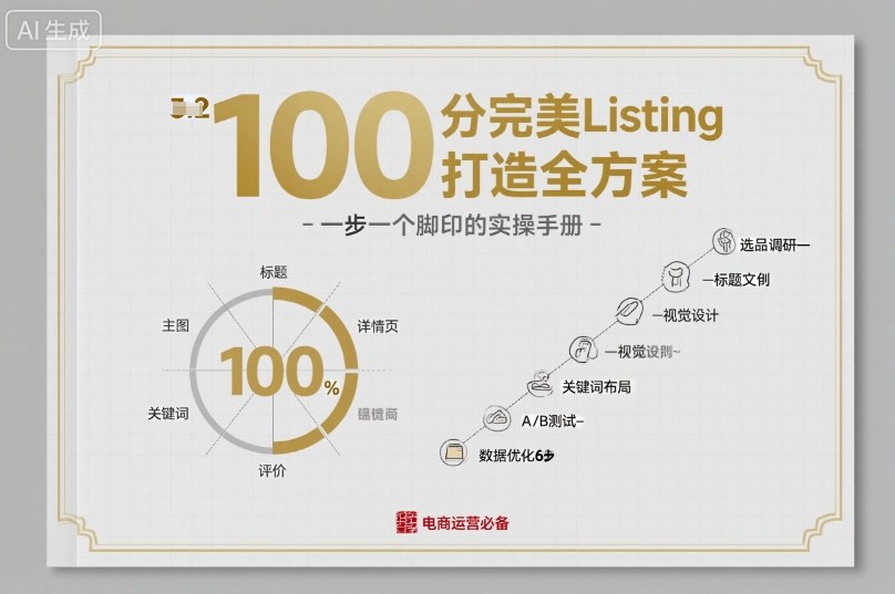 100分完美Listing打造全方案，想要完美listing必须是需要一步一个脚印的-优优云网创