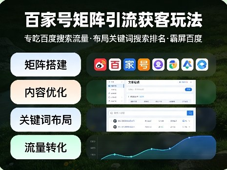 百家号矩阵引流获客玩法，专吃百度搜索流量，布局关键词搜索排名，霸屏百度-优优云网创