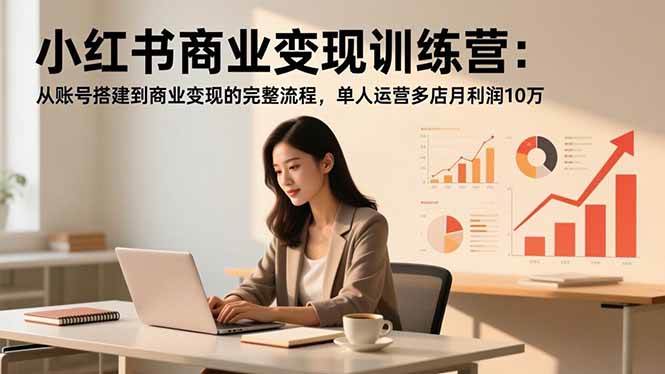 （16698期）小红书商业变现训练营：从账号搭建到商业变现的完整流程，单人运营多店月利润10万-优优云网创