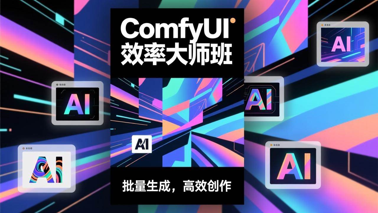 (17107期)ComfyUI效率大师班:工作流搭建,批量生成,将个人AI出图效率提升5-10倍,月接单收入1-3万-优优云网创