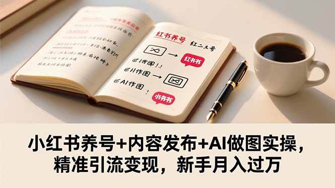 （16498期）小红书养号+内容发布+AI做图实操，精准引流变现，新手月入过万-优优云网创