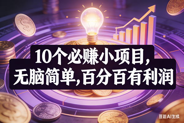 (17169期)10个必赚小项目,无脑简单,百分百有利润,副业首选,日入200+-优优云网创