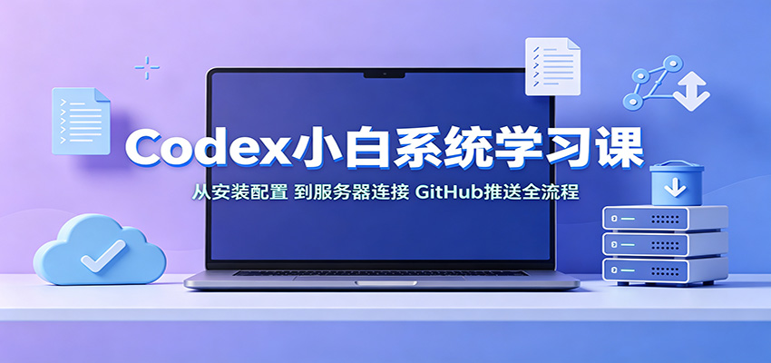 Codex小白系统学习课：小从安装配置，到服务器连接、GitHub推送全流程-优优云网创