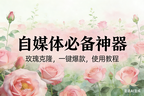 （17115期）玫瑰克隆神器，ai鲁大魔，自媒体必备工具，一键爆款神器，详细教程-优优云网创