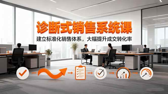 （16435期）诊断式销售系统课，建立标准化销售体系，大幅提升成交转化率-优优云网创
