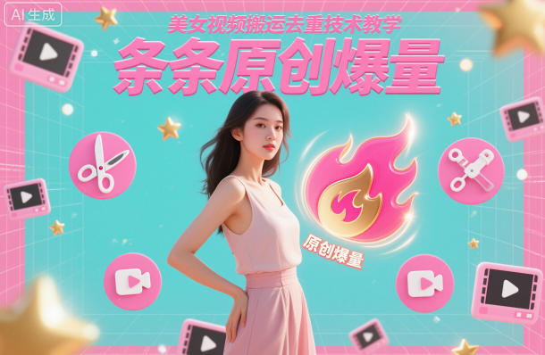 美女视频搬运去重技术教学，条条原创爆量-优优云网创