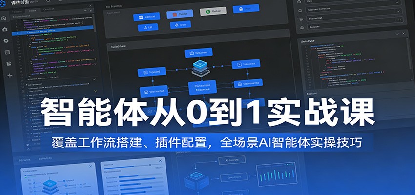 智能体从0到1实战课：覆盖工作流搭建、插件配置，全场景AI智能体实操技巧-优优云网创