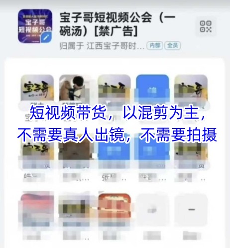 宝子哥头部团队短视频带货，以混剪为主，不需要真人出镜，不需要拍摄【更新26年3月】-优优云网创