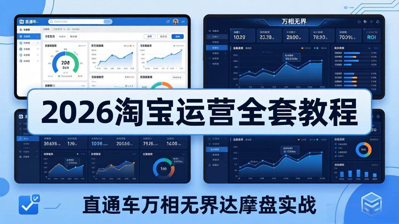 (19288期)2026淘宝运营全套教程(更新7月),直通车万相无界达摩盘实战,从基础到进阶提升流量转化-优优云网创